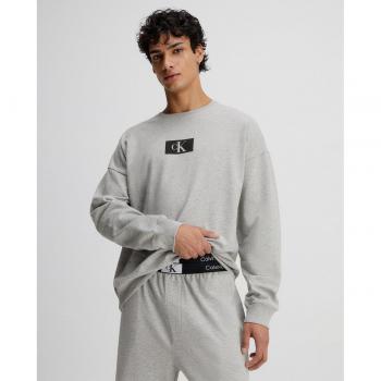 Calvin Klein Men's Sustainable Organic Cotton Casual Sweatshirt - Grey Heather, Size L