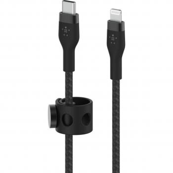 Belkin Boost Charge Pro Flex USB-C to Lightning Cable, 1m, Black, Tangle-Free