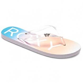 Chanclas Roxy Viva Jelly Aquamarine para Mujer - Talla 37, color naranja, blanco y azul
