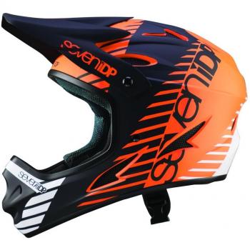 Seven M1 Tactic casco integral para bicicleta de montaña mixta, M1 Tactic, Orange/Noir/Blanc