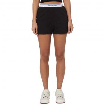 Conjunto Tommy Hilfiger Tjw Logo Taping Sweatshort para mujer en color negro - Pantalones Cortos, diseño de logo, ajuste cómodo, material suave y transpirable