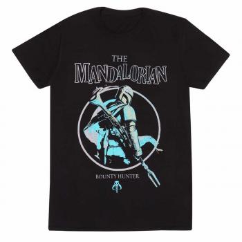 Camiseta unisex negra de Star Wars: The Mandalorian - Grunge Poster - Tamaño S