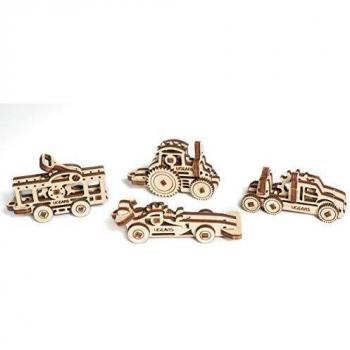 Set de 4 Vehículos U-Gears U-Fidgets - Rompecabezas 3D Mecánicos Antiestrés