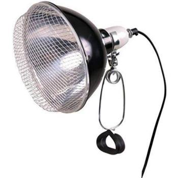 TRIXIE Reflector con Abrazadera para Lámpara con malla protectora para Reptiles