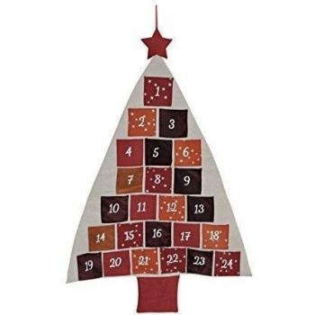 Calendario XXL de Adviento para rellenar de textil, 95 cm Gran Calendario de Adviento Árbol, calendario de calendario para niños & Adultos | regalo de Navidad para colgar como decorativa navideña |