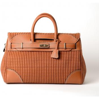Bolso de mano Mac Douglas BRYAN PYLA S para mujer en marrón, tamaño S, con 2 compartimentos a soufflet y 3 bolsillos interiores (uno con cremallera), bandolera ajustable
