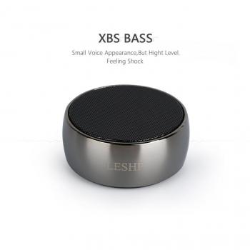 LESHP - Altavoz Portátil Metálico Bluetooth 4.0 Inalámbrico con Micrófono para Manos Libres, Entrada Auxiliar de 3,5mm, Tarjeta TF
