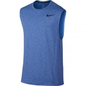Nike M Nk Brt Tank Muscle Hpr Dry Camiseta sin Mangas, Hombre, Azul