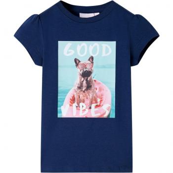Camiseta infantil azul marino 104