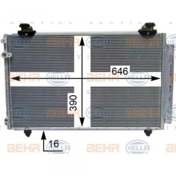 BEHR HELLA SERVICE 8FC 351 343-724  Condensador, aire acondicionado