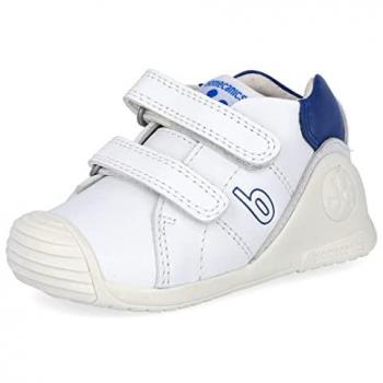 Deportiva Biomecanics Bebé Niño 222125-B Verde Cuero Auténtico, Talla 18, Color Azul
