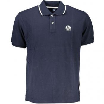 Blue Cotton Polo Shirt - M