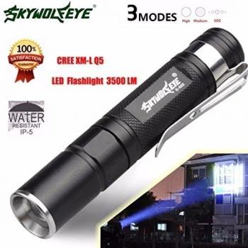 Amlaiworld Linterna LED Q5 Mini 3500 LM Zoomable del CREE 3 Modo de la antorcha