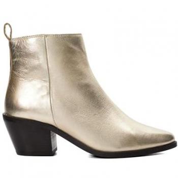 Dune London Women's Papz Gold Western Ankle Boots - Size 4