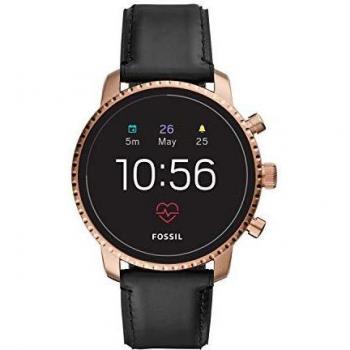 Fossil Smartwatch Pantalla táctil para Hombre de Connected con Correa en Piel FTW4017