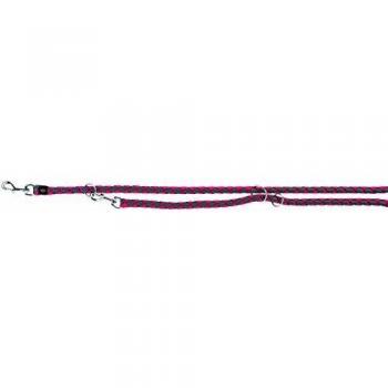 Correa Ajustable Trixie Cavo Fucsia y Grafito para Perros Talla L/XL - 200 x 1,8 cm (Longitud x Ancho)