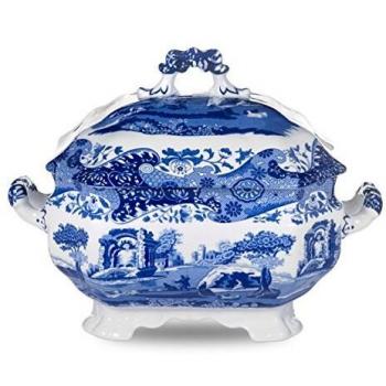 Portmeirion Home & Gifts Soup Tureen, azul y blanco