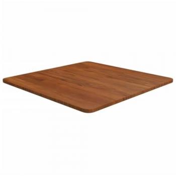 Tablero de mesa cuadrada madera roble marrón oscuro 60x60x1,5cm