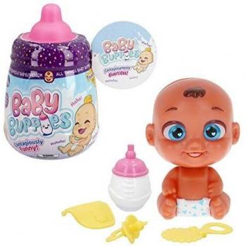 Baby Buppies - Baby Buppies Biberón Sorpresa con complementos bebé? muñeco, biberón, sonajero, chupete, babero, guía de cuidados y certificado de nacimiento Juguetes niños 3 años