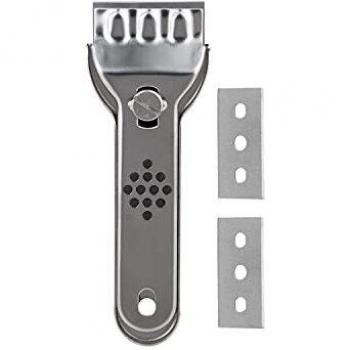 Renberg - Rascador para vitro en acero inoxidable 13,7 x 4,5 cm