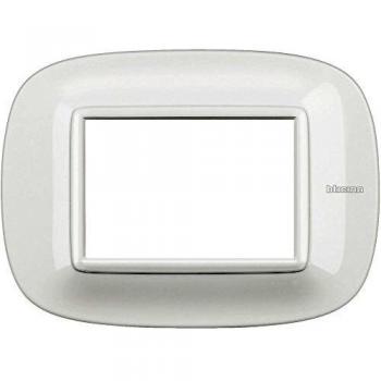Placa Ellíptica BTicino Axolute 3 Módulos Blanco HB4803HD