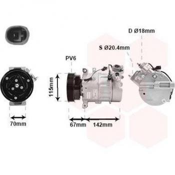 Compresor de aire acondicionado VAN WEZEL 5901K002