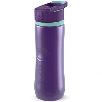 Quokka Spring - Aqua Violet 600 ML | Botella Deportiva De Agua Acero Inoxidable - Mantiene el Frio |Botella Térmica De Doble Pared sin BPA - Boca de Silicona Anti-Goteo