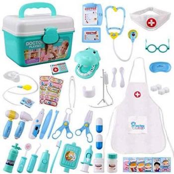 Satkago 44 Piezas Maletin Medicos Juguete,44 pcs Doctora Juguetes,Regalo Cumpleaños,Navidad,Juguetes Niña 3 años
