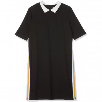 IKKS Junior Robe Noire Col Claudine Blanc, Vestido para Niñas, Negro 02, Large