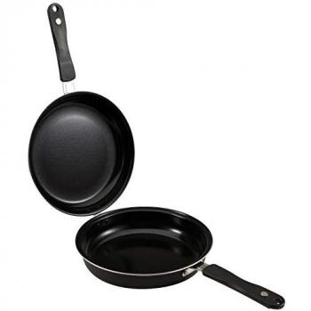 Sartén Doble Málaga Renberg Aluminio Prensado 24 cm, Recubrimiento Interior Antiadherente, Altura 9,5 cm, Mangos Ergonómicos con Imán para Agarre Perfecto,