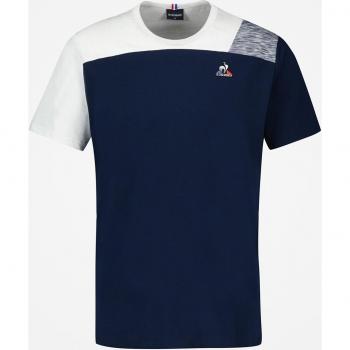 Le Coq Sportif - Camiseta Saison 1 Tee SS Nº1 Bleu Essentiel Unisex Azul Marino