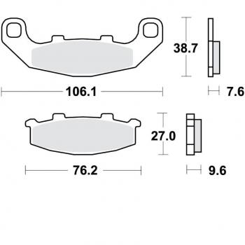 Pastillas de freno sinterizadas TRW MCB586SV para motocicleta