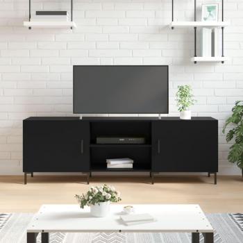 Soporte para TV negro de madera multicapa, dimensiones 150x30x50 cm