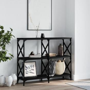 Consola negra de madera multicapa 100x28x80,5 cm