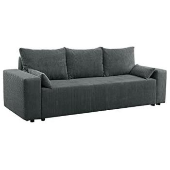 Sofá-cama Clovis 104 con caja de ropa de cama, dimensiones 250 x 90 x 94 cm, sofá plegable de 3 plazas