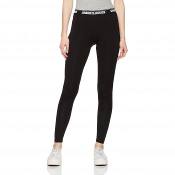 Urban Classics Women's Logo Leggings - Black, XS to M