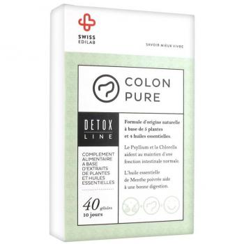 Cápsulas Detox Purificante Intestinal Colon Pure - 40 Gélulas (10 Días)