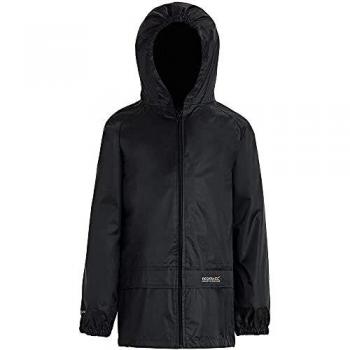 Regatta Kids' Stormbreak Waterproof Rain Jacket Black, Size 5-6 Years
