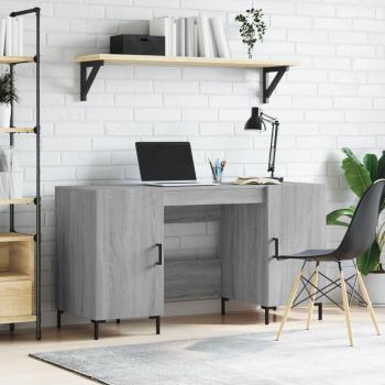 Escritorio Sonoma 140x50x75 cm madera multicapa gris