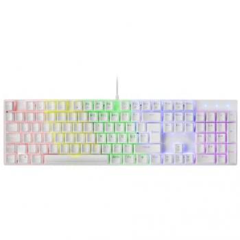 Teclado Mecánico Gaming RGB Mars Gaming MK422 Blanco, Switch Mecánico Marrón, Antighosting, Idioma Portugués