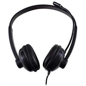 Nilox Auriculares USB estéreo con micrófono para PC, portátil, Modo Mute para conferencias y Skype