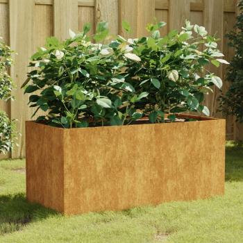 vidaXL Corten Steel Planter 80x40x40 cm