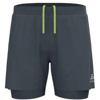 Pantalón corto de running para hombre Odlo Zeroweight 2in1 - Gris Oscuro