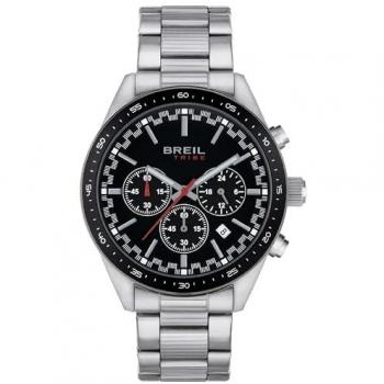 Reloj Hombre Breil EW0571 - Cronógrafo de Cuarzo Dial Negro y Pulsera de Acero Plateado