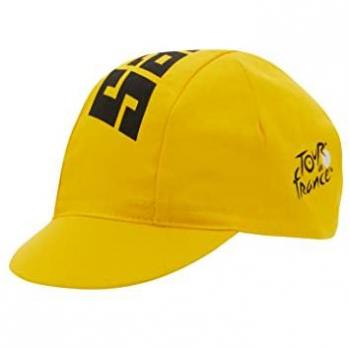 Gorra ciclismo Tour de Francia 2024 amarillo, oficial, Santini, diseño del líder general
