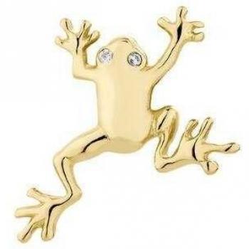 Ear Candy - Piercing Froggie elaborado de plata bañado en oro amarillo 18k