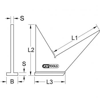 Escuadra de doble inglete KS TOOLS 300.0218, 128 mm