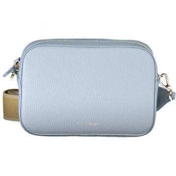 Coccinelle Light Blue Leather Shoulder Bag with Zip