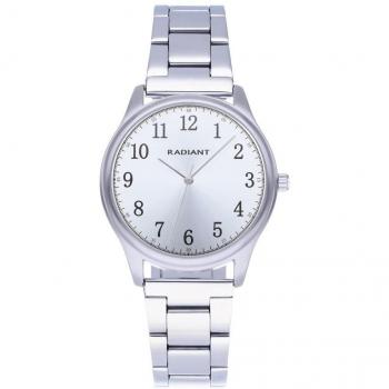 Radiant Rex RA574201 - Reloj de Mujer Plateado con Correa de Acero y Detalles Grises
