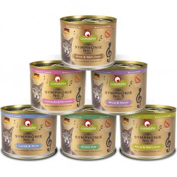 GranataPet Symphonie 6 x 200 g - Pack de prueba - 6 variantes